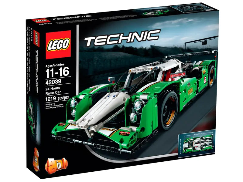 LEGO Technic 42039 Lightning Fast 24 Hours Race Car V8 Building Kit New 1219 Pcs