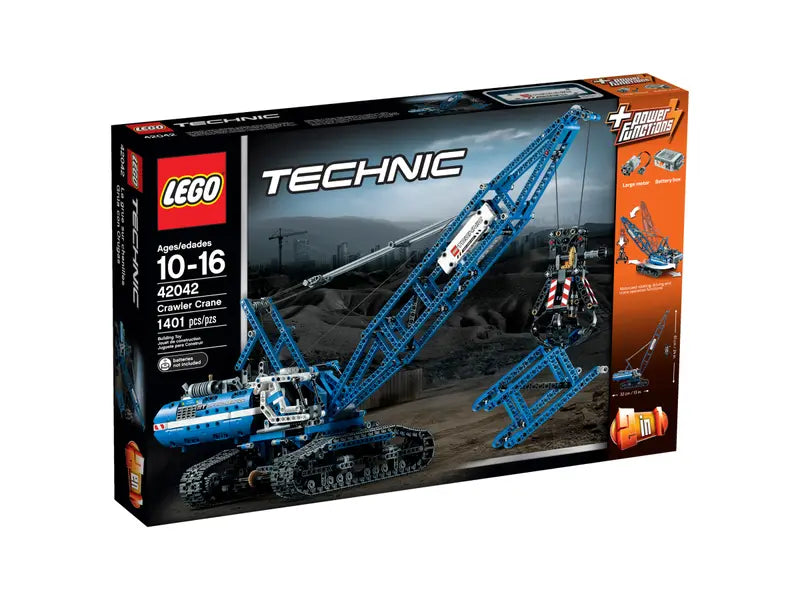 LEGO Technic 42042 Crawler Crane Rope Excavator 2 in 1 New Kit Retired, 1401 Pcs