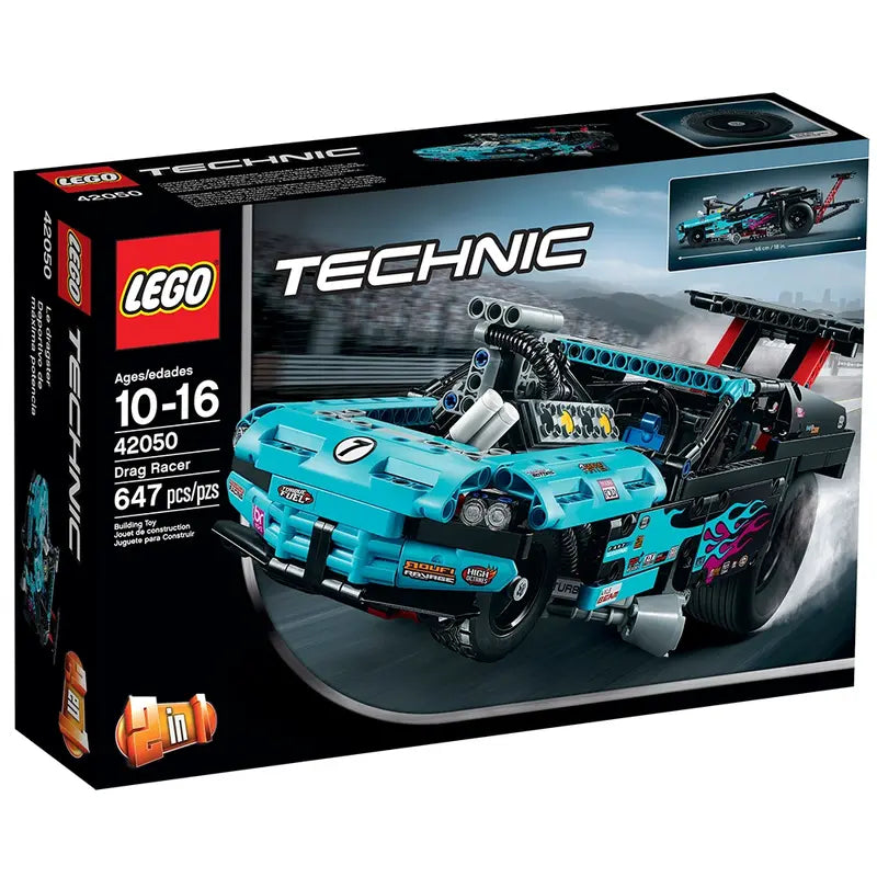 LEGO Technic 42050 High Powered V8 Drag Racer With Moving Pistons Retired - New
