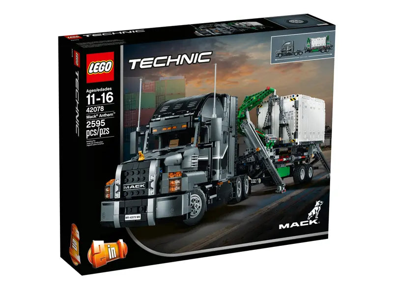 LEGO Technic 42078 Mack Anthem 2 in 1 Truck Building Toy Retired - New, 2595 Pcs