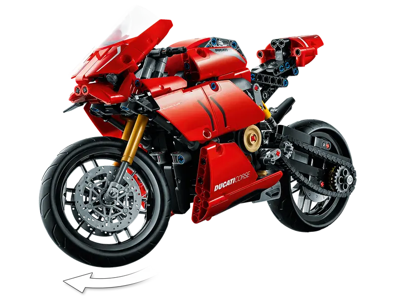 LEGO Technic 42107 Ducati Panigale V4 R Motorcycle Building Toy Retired, 646 Pcs