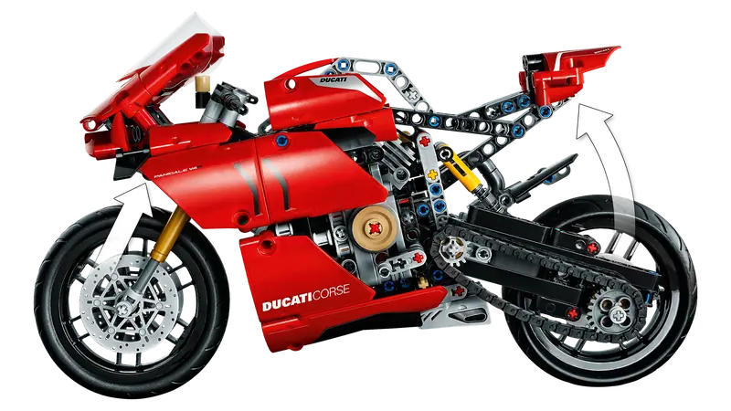 LEGO Technic 42107 Ducati Panigale V4 R Motorcycle Building Toy Retired, 646 Pcs