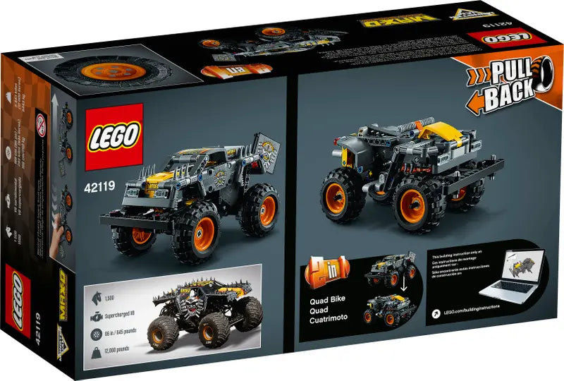 LEGO Technic 42119 Monster Jam Max-D Pull Back 2 in 1 Building Toy Retired - New