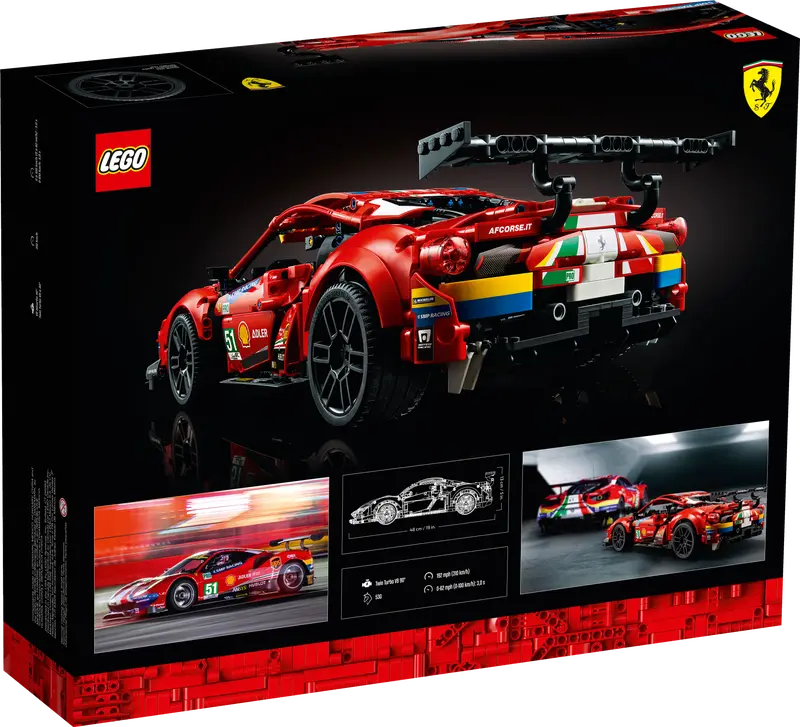 LEGO Technic 42125 Ferrari 488 GTE “AF Corse #51” Champion GT Series Sports Car