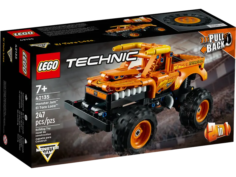 LEGO Technic 42135 Monster Jam El Toro Loco Pull Back 2-in-1 Action Building Toy