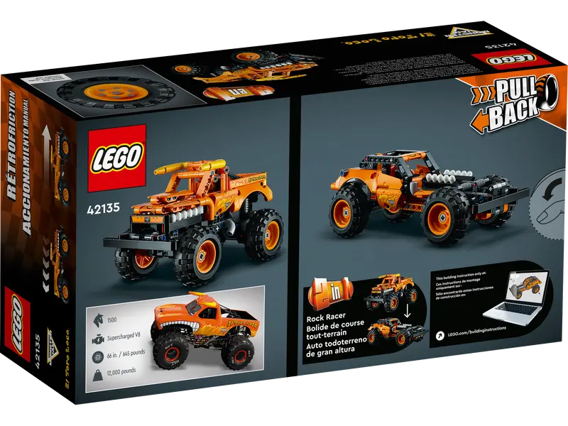 LEGO Technic 42135 Monster Jam El Toro Loco Pull Back 2-in-1 Action Building Toy