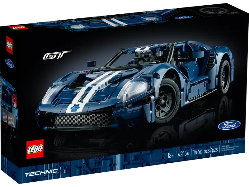 LEGO 42154 Technic 2022 Ford GT Sports Car Model Building Toy 1466 Pcs - New