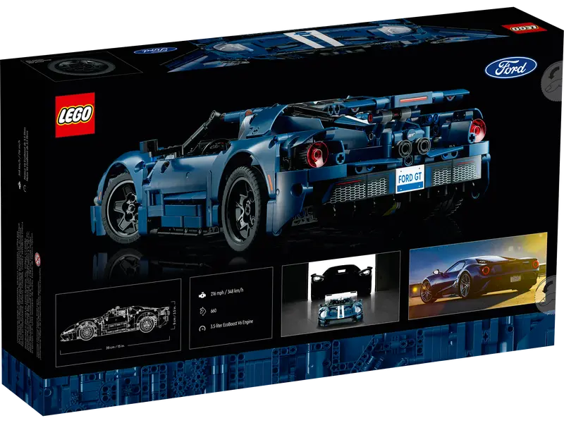 LEGO 42154 Technic 2022 Ford GT Sports Car Model Building Toy 1466 Pcs - New