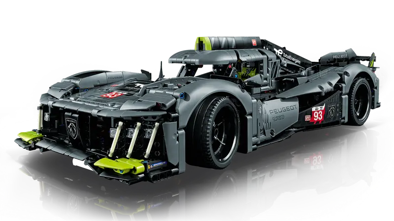 LEGO Technic 42156 Peugeot 9X8 24H Le Mans Hybrid Hypercar Building Toy 1775 Pcs