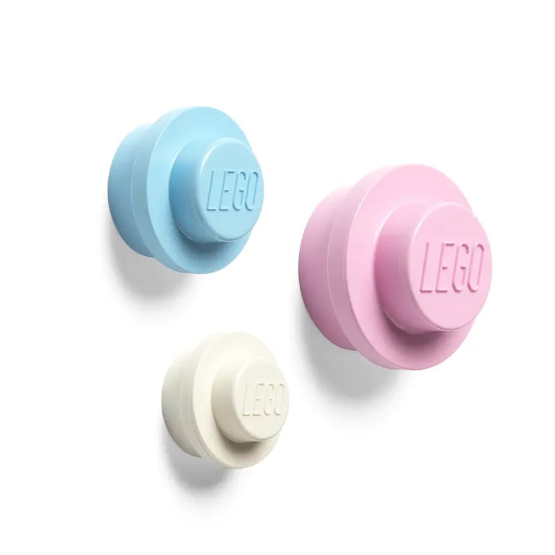 LEGO 4016 Storage Product Wall Hanger Set One Size, Pink, Blue, White
