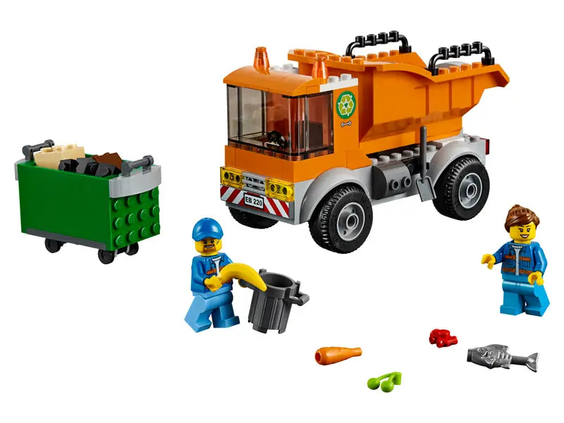 LEGO City 60220 Garbage Truck Building Toy with Waste Collectors Retired, 90 Pcs