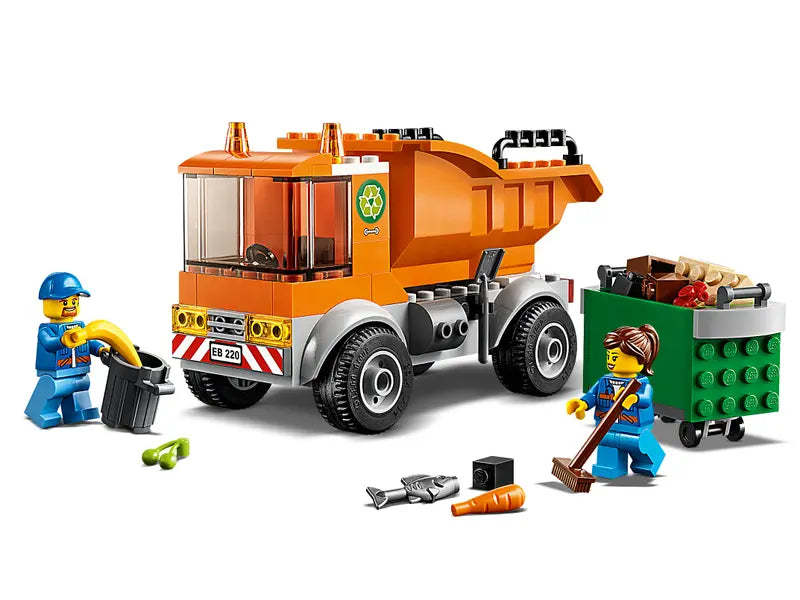 LEGO City 60220 Garbage Truck Building Toy with Waste Collectors Retired, 90 Pcs