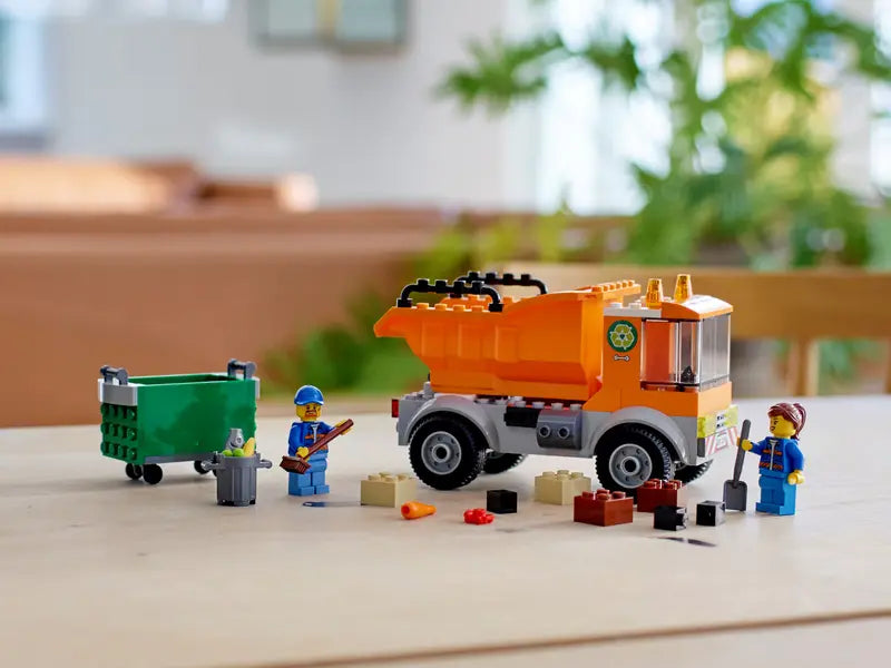 LEGO City 60220 Garbage Truck Building Toy with Waste Collectors Retired, 90 Pcs