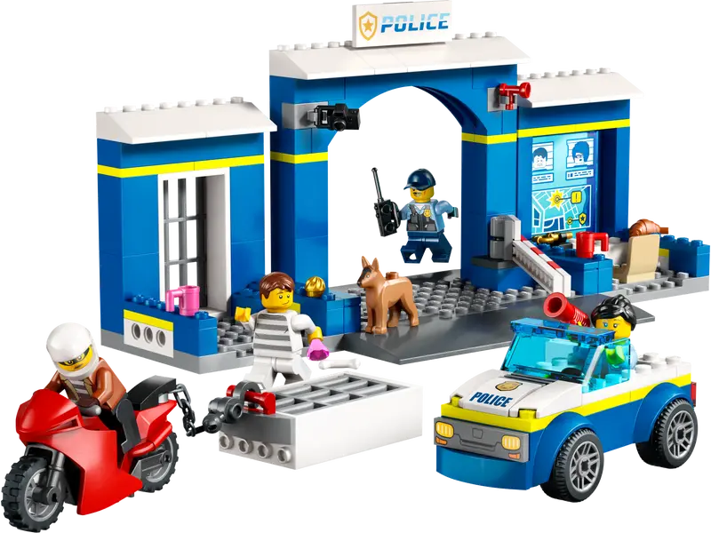 LEGO City 60370 Police Station Chase Fun Playset Building Toys for 4+ Kids, NISB