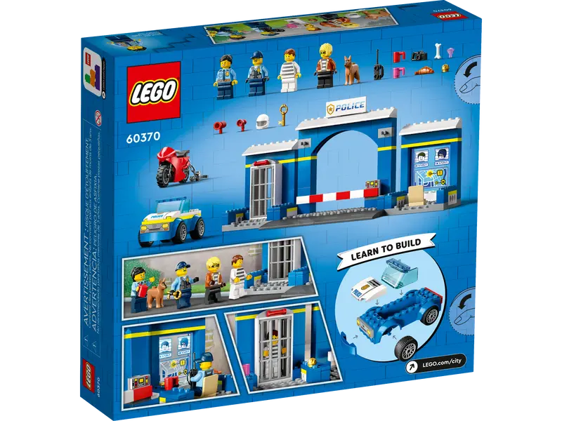 LEGO City 60370 Police Station Chase Fun Playset Building Toys for 4+ Kids, NISB