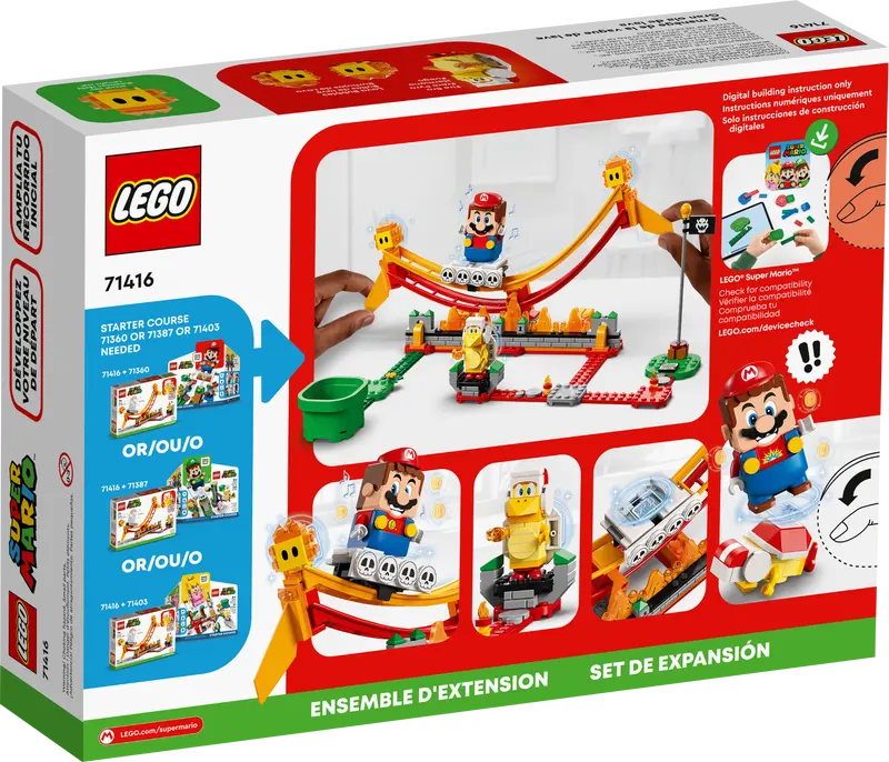 LEGO Super Mario 71416 Collectible Lava Wave Ride Expansion Set, Buildable Game