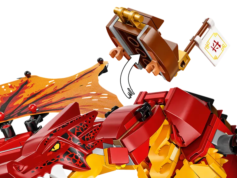 LEGO Ninjago Legacy 71753 Fire Dragon Attack Ninja Playset Building Toy, 563 Pcs