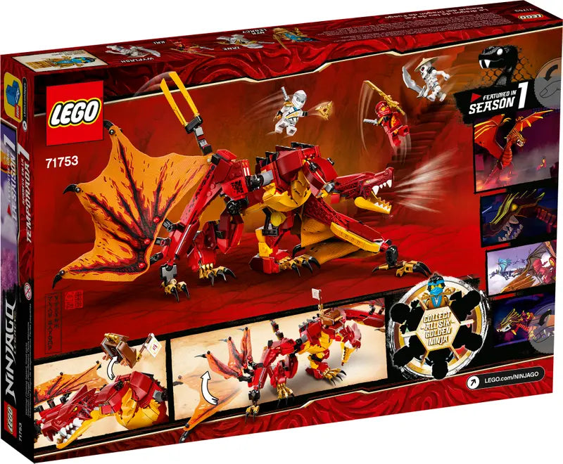 LEGO Ninjago Legacy 71753 Fire Dragon Attack Ninja Playset Building Toy, 563 Pcs