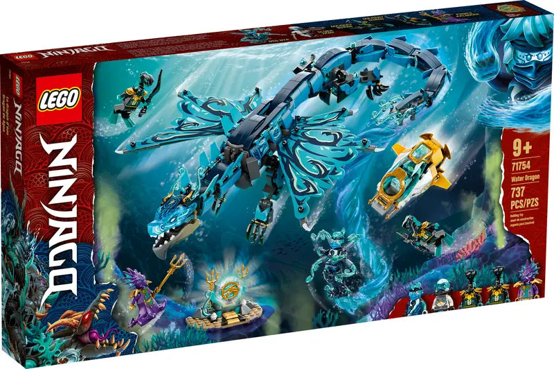 LEGO Ninjago 71754 Water Dragon Building Toy with 5 Minifigures Retired, 737 Pcs