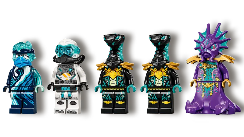 LEGO Ninjago 71754 Water Dragon Building Toy with 5 Minifigures Retired, 737 Pcs