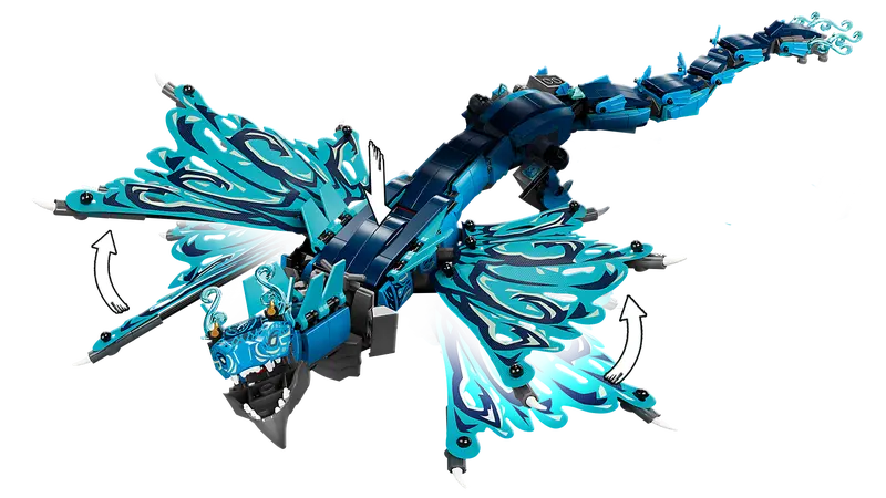 LEGO Ninjago 71754 Water Dragon Building Toy with 5 Minifigures Retired, 737 Pcs