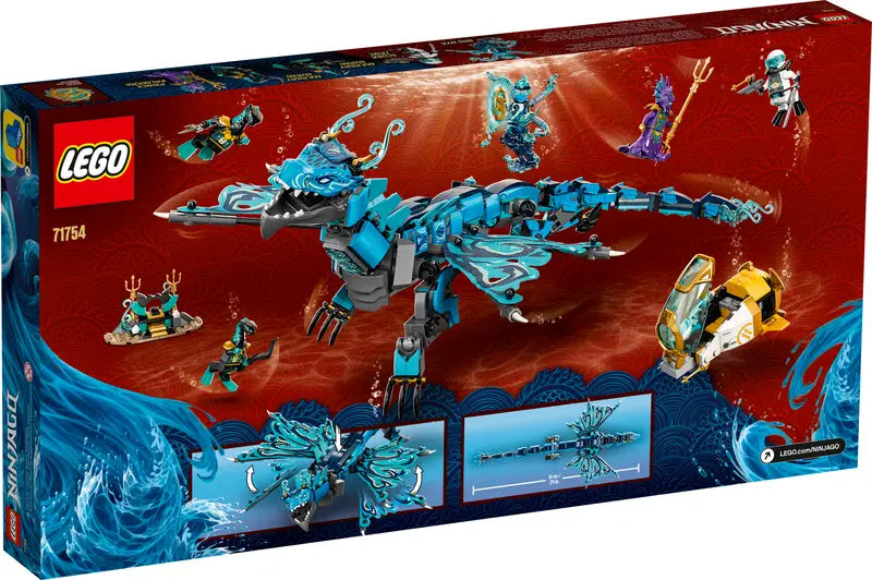 LEGO Ninjago 71754 Water Dragon Building Toy with 5 Minifigures Retired, 737 Pcs