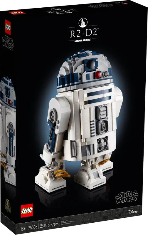 LEGO Star Wars 75308 R2-D2 Droid Building Set for Adults, 2314 Pcs Retired - New