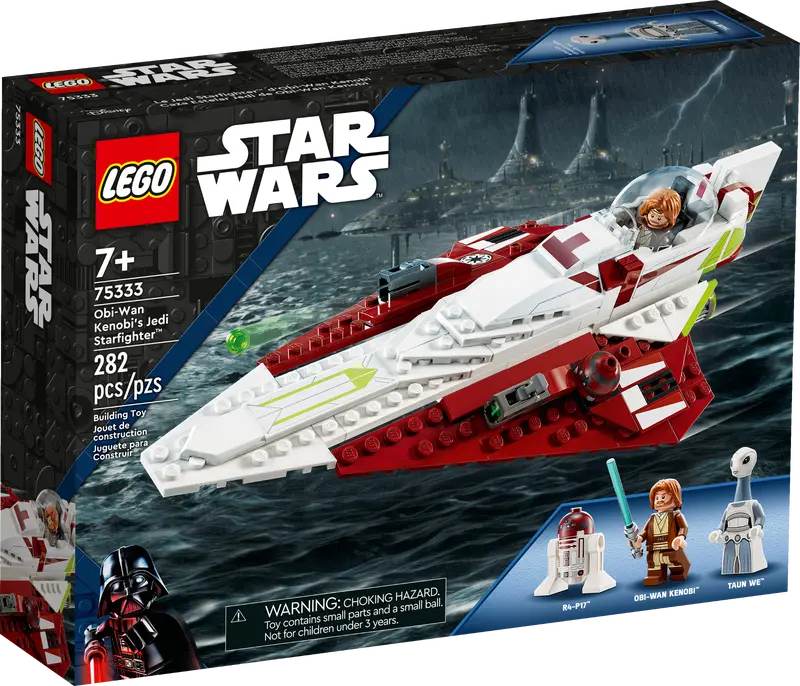 LEGO Star Wars 75333 Obi-Wan Kenobi’s Jedi Starfighter Building Toy 282 Pcs, New