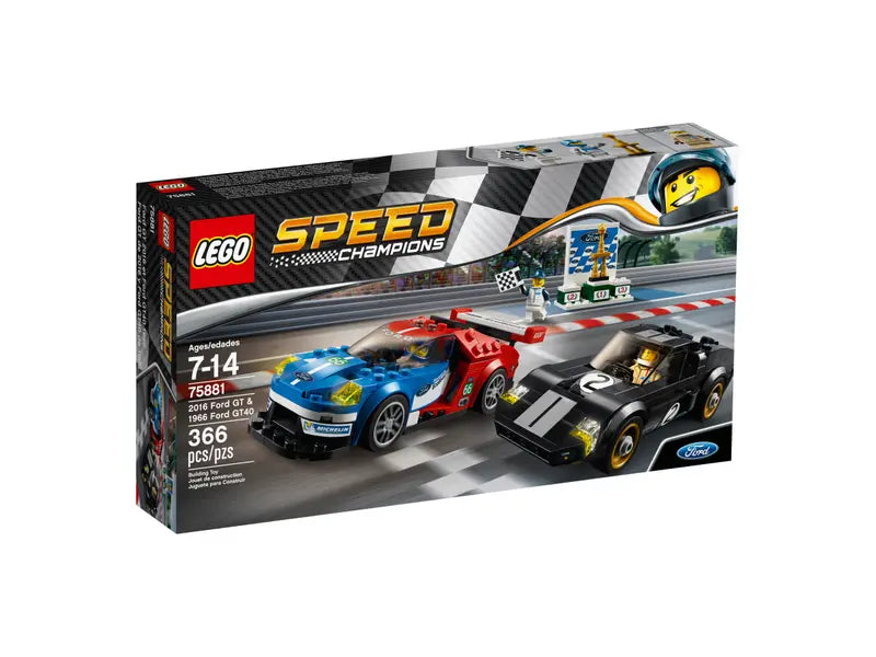 LEGO Speed Champions 2016 Ford GT & 1966 Ford GT40 75881 Building Toy, Retired