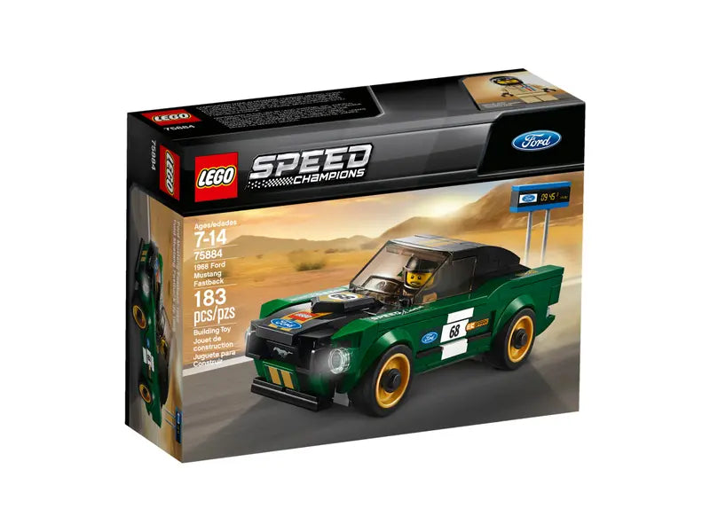 LEGO 75884 Speed Champions 1968 Ford Mustang Fastback Building Kit Retired, NISB