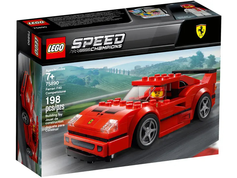 LEGO Speed Champions 75890 Ferrari F40 Competizione Building Toy Retired 198 Pcs