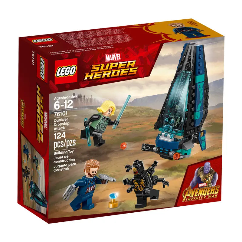 LEGO Marvel Super Heroes 76101 Outrider Dropship Attack Building Toy Retired New