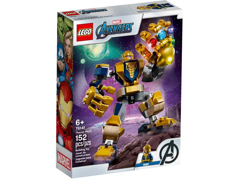LEGO Marvel Avengers 76141 Thanos Mech Cool Action Building Toy Retired, 152 Pcs