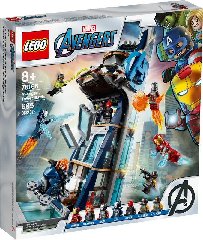 LEGO Marvel 76166 Avengers Tower Battle Super Heroes Building Toy Retired - NISB