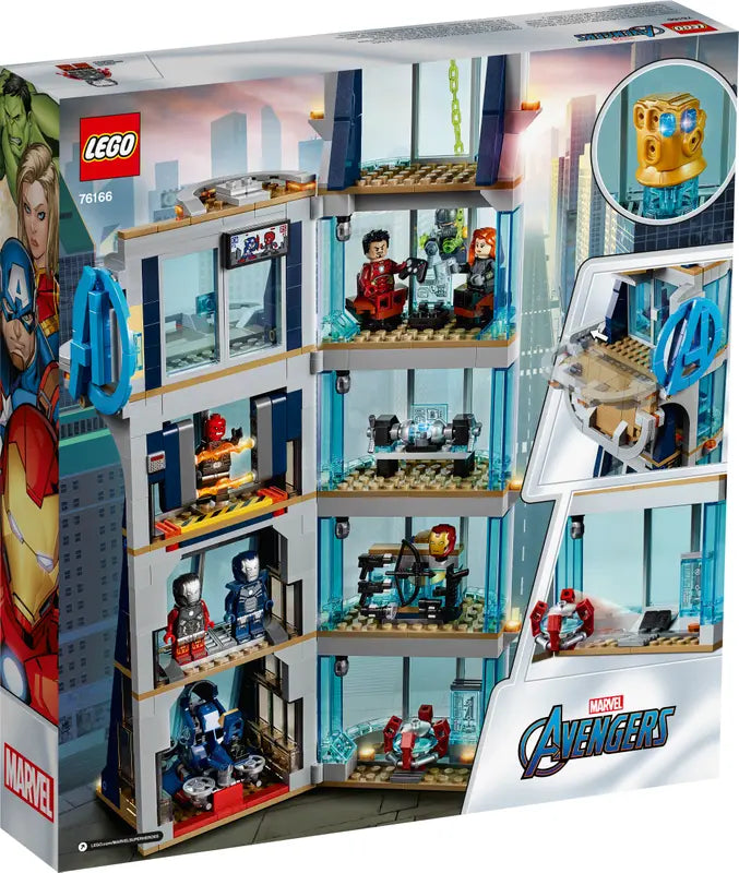 LEGO Marvel 76166 Avengers Tower Battle Super Heroes Building Toy Retired - NISB