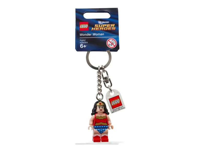 Lego DC Universe 853433 Super Heroes Wonder Woman Minifigure Keyring Retired NEW
