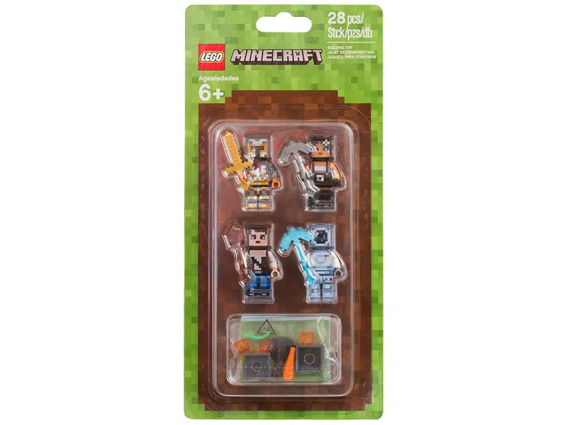 LEGO Minecraft 853610 Unique Skin Pack 2 Mini Figures Building Toy Retired - New