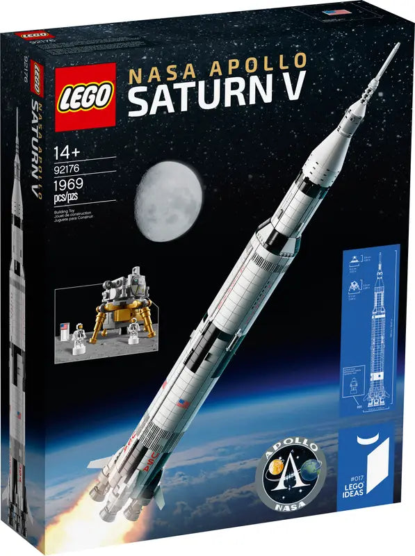 LEGO Ideas 21309 NASA Apollo Saturn V Model Rocket Science Building Kit 1969 Pcs