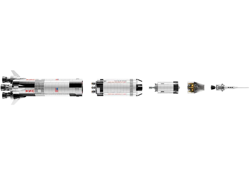 LEGO Ideas 21309 NASA Apollo Saturn V Model Rocket Science Building Kit 1969 Pcs